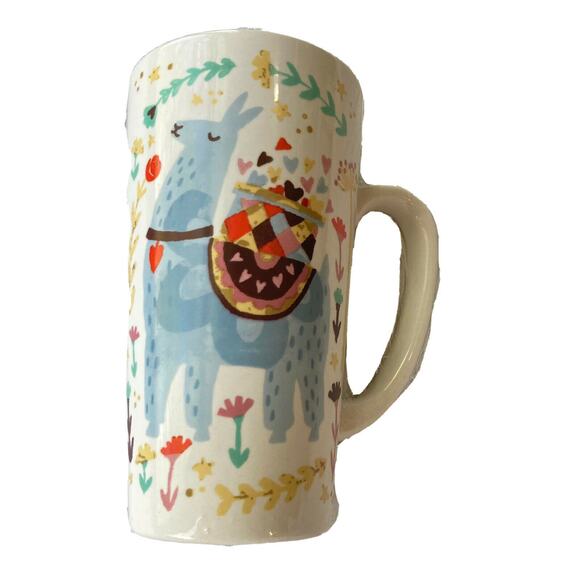 DesignPac Gifts Llama Hearts Floral Valentine’s Love Teens Tall Coffee Mug - Picture 1 of 5